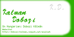 kalman dobozi business card
